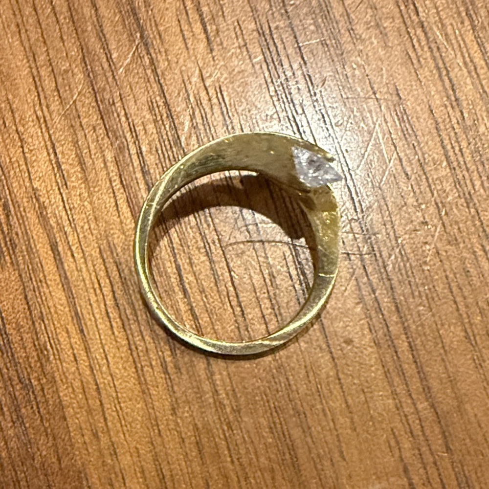 Gold Colored Women's with Star Rhinestone Ring
